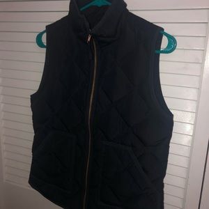 JCrew Quilted Navy Vest
